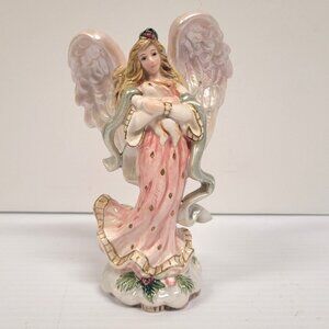 Fitz & Floyd Peaceable Kingdom Angel Holding Rabbit Ceramic Discontinue Bunny